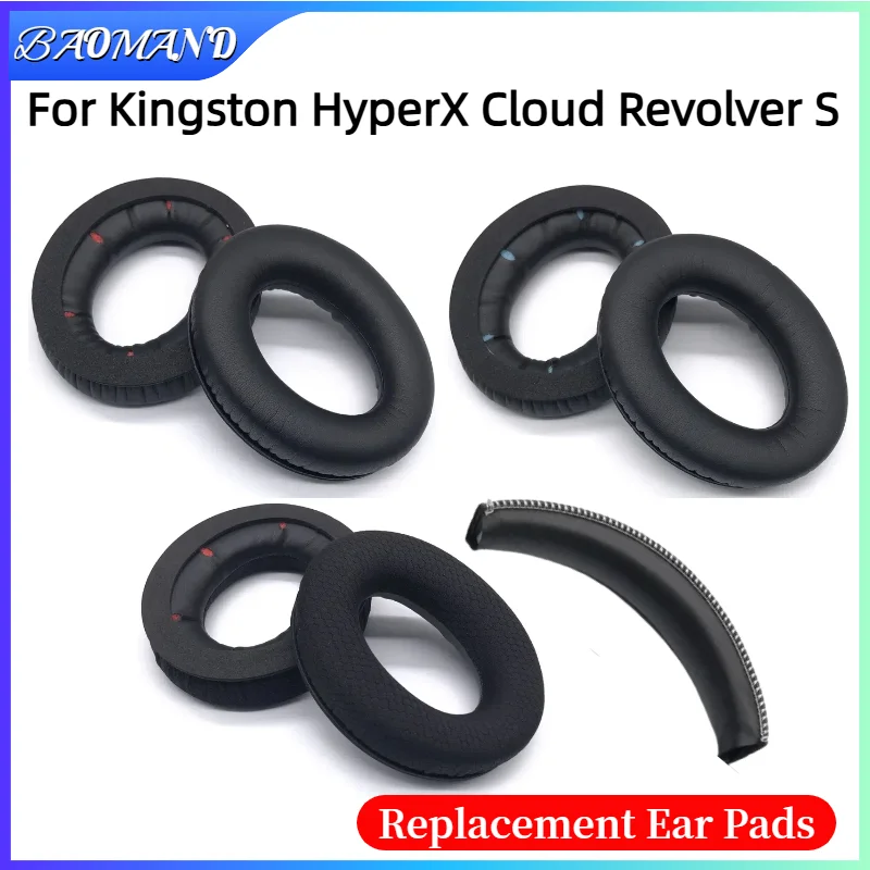 

For Kingston HyperX Cloud Revolver S Original earmuffs with buckle Headphones Memory Foam Ear Cushions High Quality