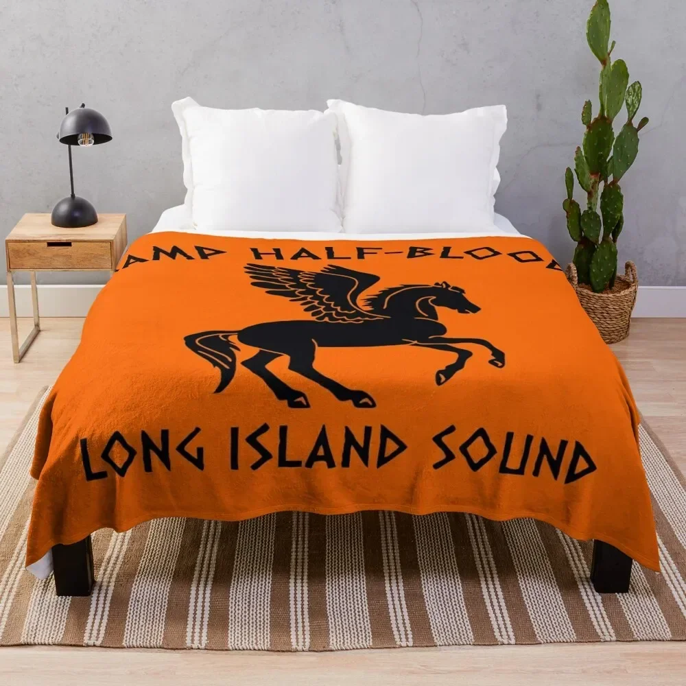 

camp half blood long island Throw Blanket Hairys Sofa Quilt Beach Blankets