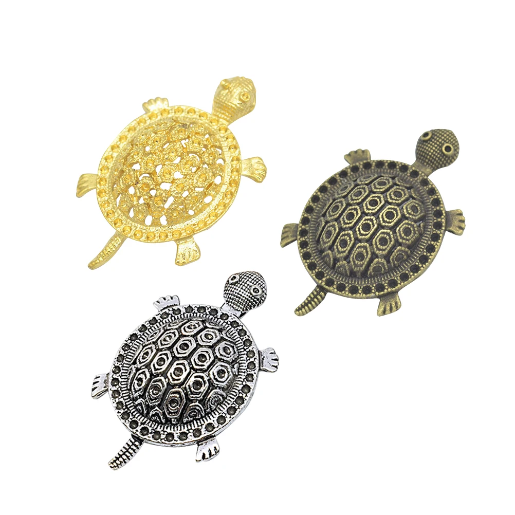 

15pcs Alloy Pendant Unique Shape Cartoon Tortoise Charm Diy Jewelry Making Accessories Lovely Realistic Handmade Gift
