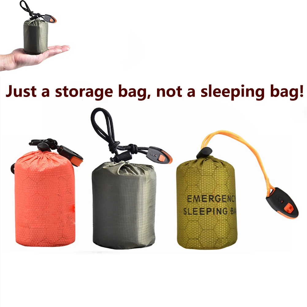 Outdoor Camping Emergency Sleeping Bag Body Thermal Portable Waterproof Camping Hiking Emergency Sack Survival Equipment