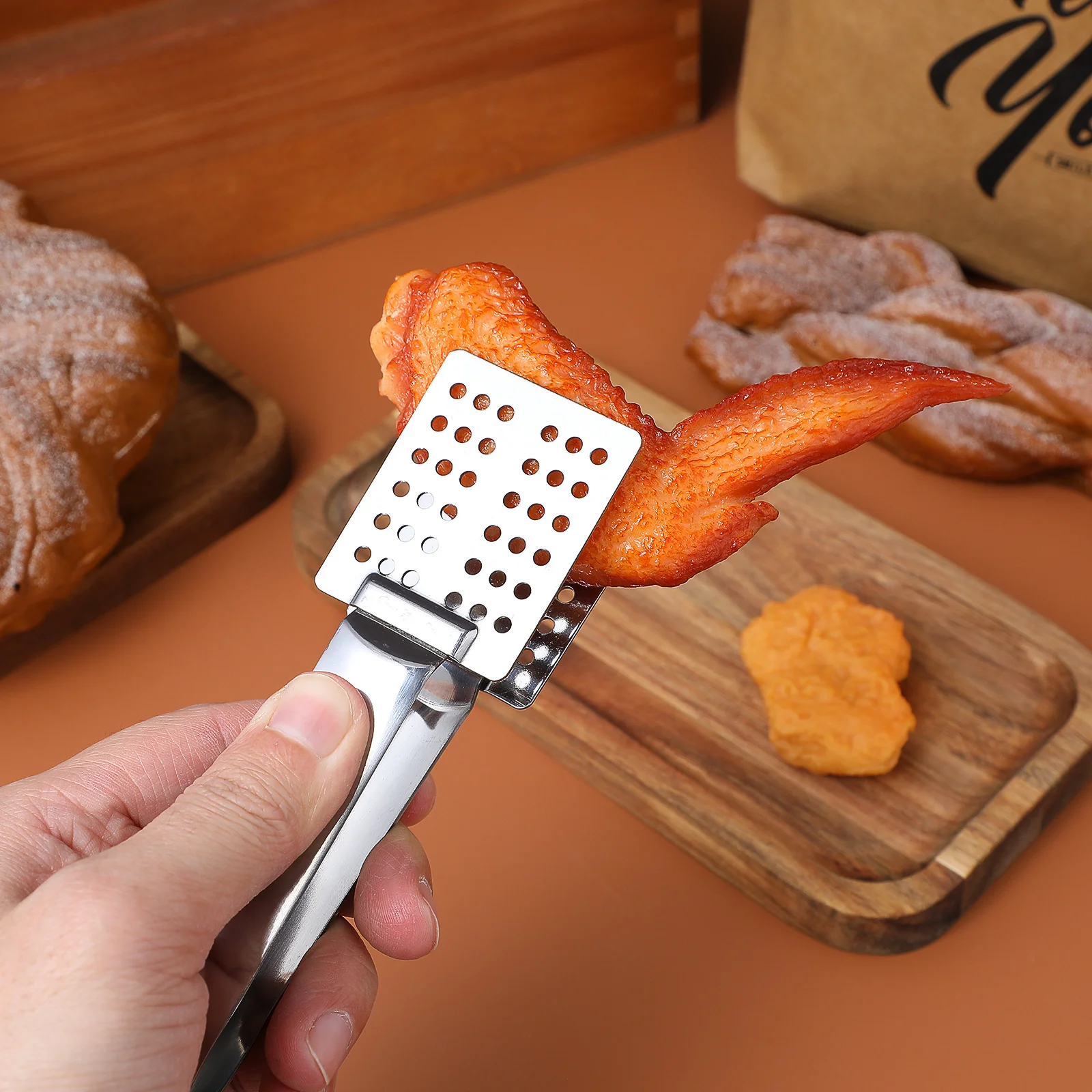 Stainless Steel Tea Bag Squeezer Tongs Grill Clip Strainer Tool for Cooking and Brewing