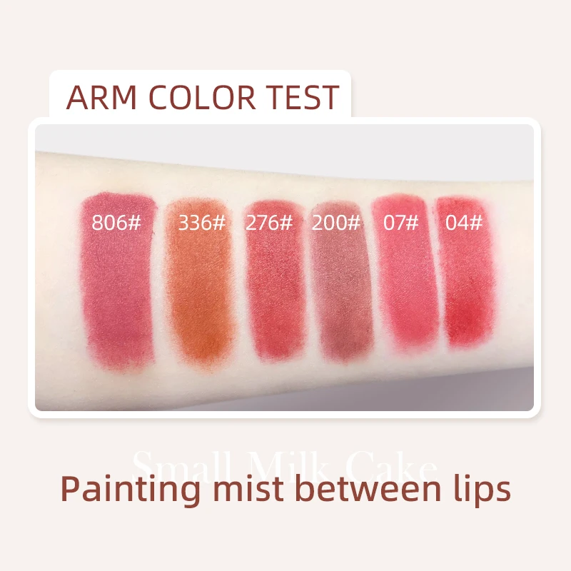 Cute Cartoons Matte Lipstick Velvet Mist Lip Clay Not Dry Lip Cream 6 Colors Pink Peach Lipstick Pen Waterproof Lip Cosmetics