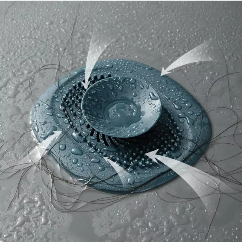 

Push-To-Seal Square Sink Strainer | Splash Proof Drain Cover Anti-Clog Odor Blocker Easy Clean | Kitchen & Bathroom Essential