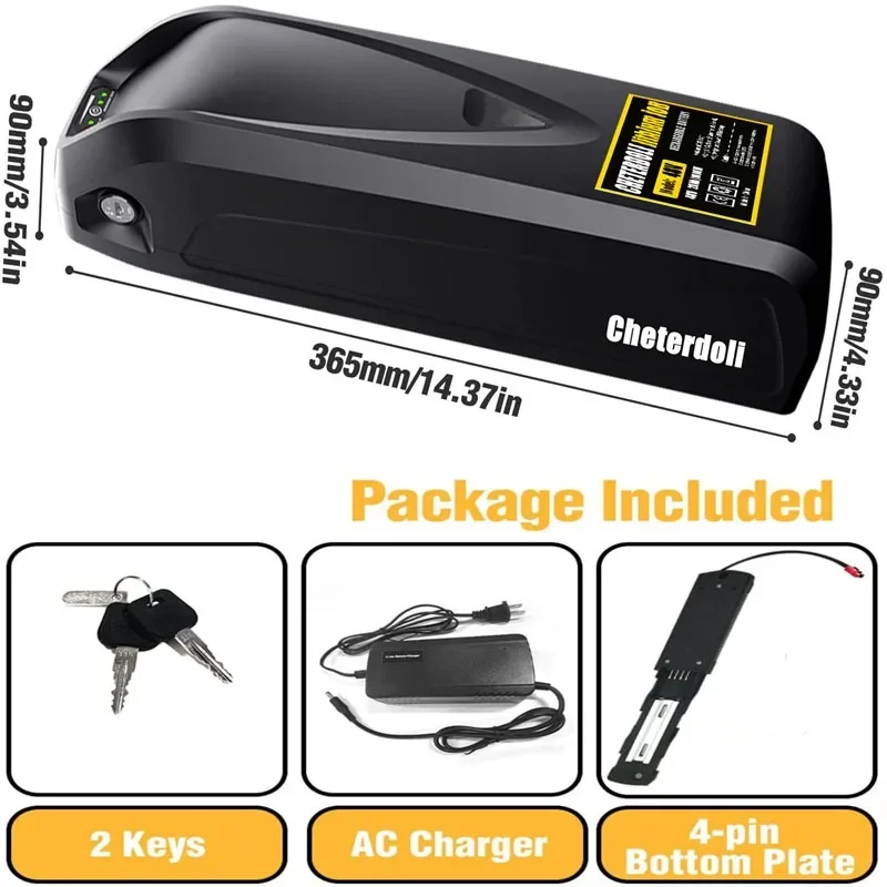 Batteria originale Hailong Ebike 48V 10Ah 20Ah 30A BMS 350W 500W 750W 1000W 18650 Cell Spedizione gratuita e caricabatterie regalo duty-free