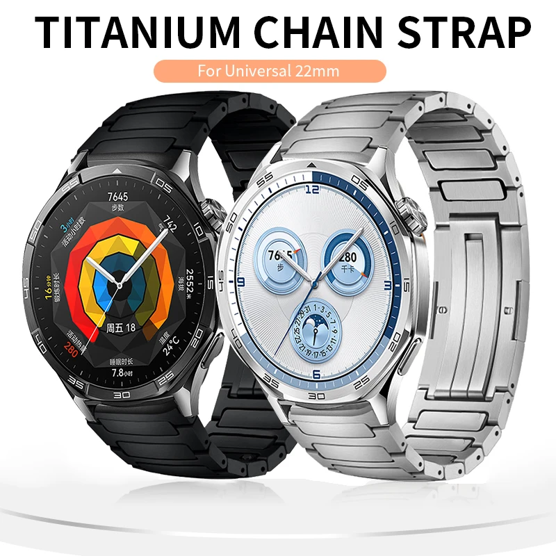 

Универсальный деловой ремешок из чистого титана диаметром 22 мм, подходит для Huawei Watch GT4/5 46 мм Fit3 Pro, мужской ремешок Redmi Watch 4/5