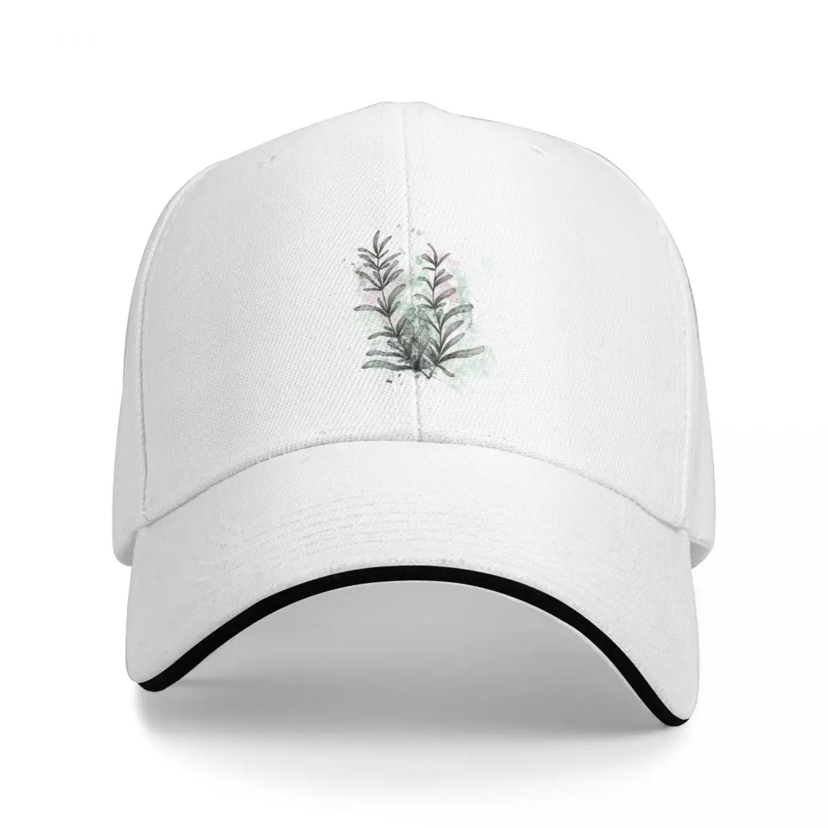 Watercolor Rosemary Illustration Baseball Cap fishing hat Hat Baseball Cap Golf For Men Women's