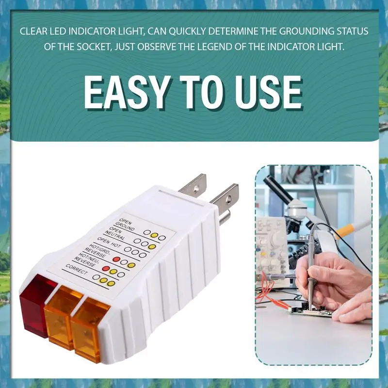 Entrega rápida-testador de receptáculo produtos de aterramento plug teste de segurança produtos de aterramento plugue dos eua