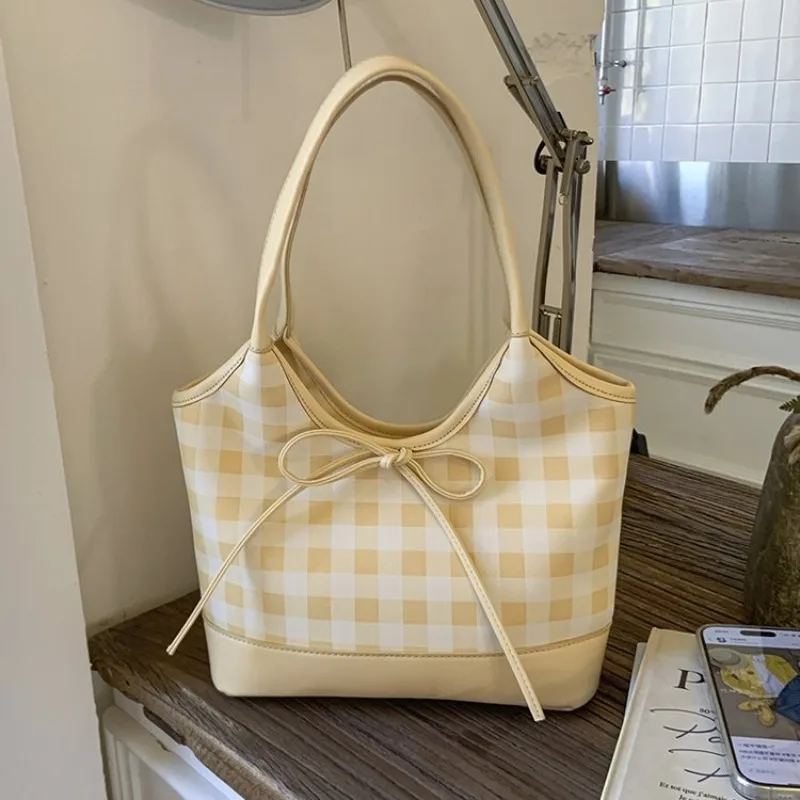 

Richme Vintage Handbags Women 2025 Plaid PU Ladies Underarm Shoulder Bags Trend Casual All Match Daily Commute Bolso Mujer