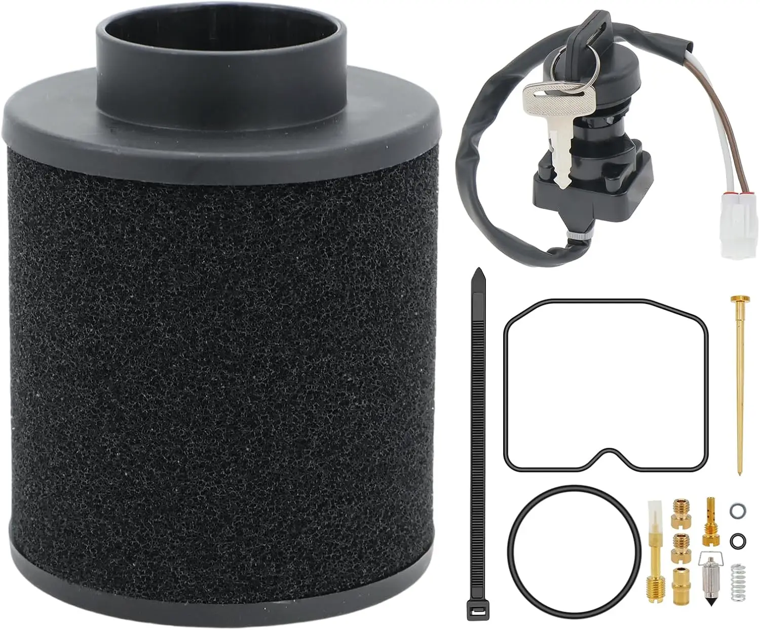 Kit de Reparación de Carburador para Kawasaki Prairie 300 KVF300 1999-2002, 11013-Y002, Filtro de Aire y Llave de Encendido para Kawasaki KV