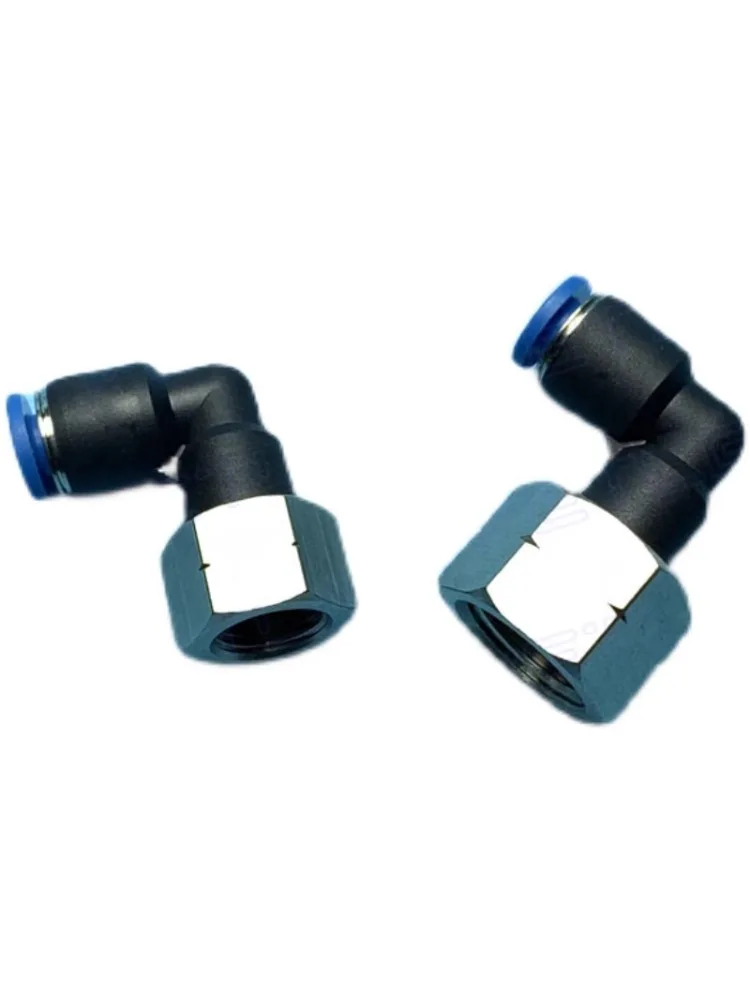 Coude 90 degrés 1/8 "-1/2" NPT BSP femelle 4 6 8 10 12mm, Tube pneumatique en laiton, raccord d'air à dégagement rapide