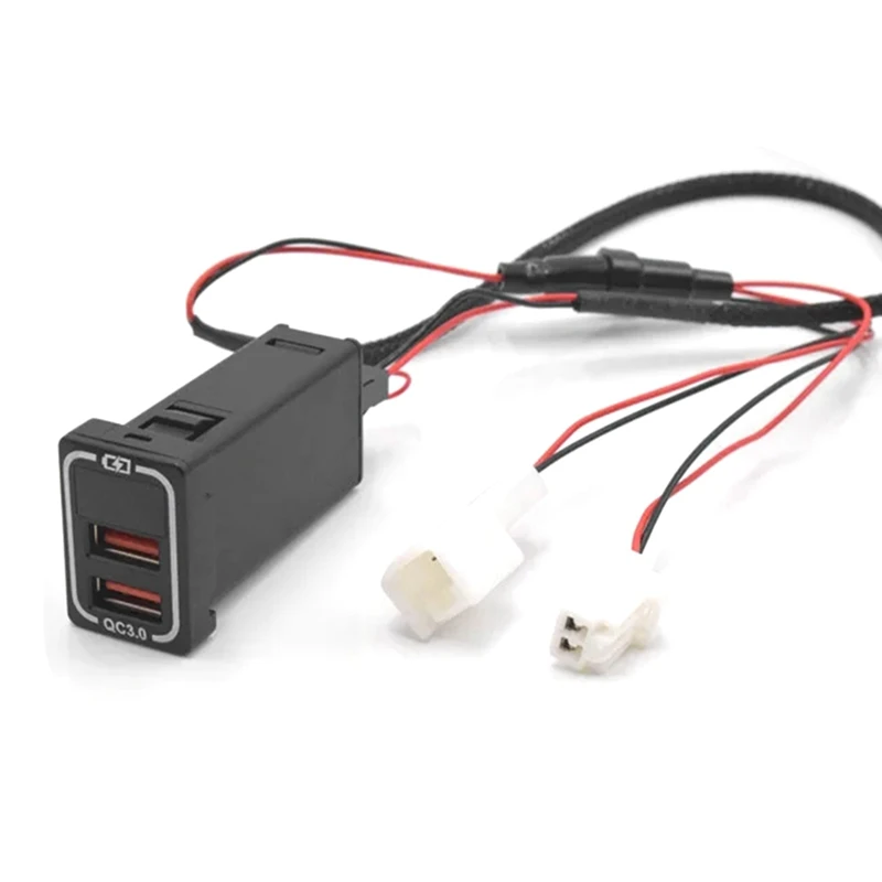 Pengisi Daya Cepat Port USB Mobil QC3.0 untuk TOYOTA BlueJAS