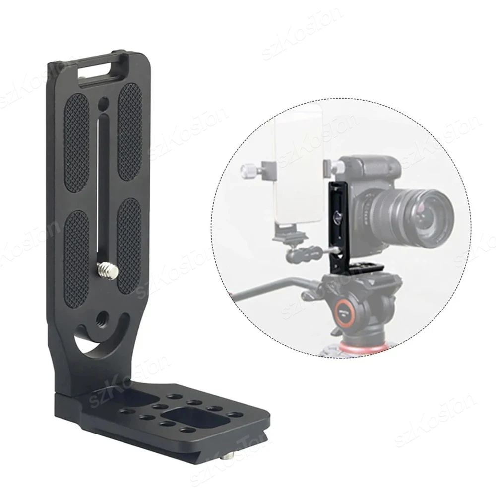 

Universal Camera L Bracket Quick Release L Plate 1/4 Inch Screw Swiss Vertical Video Compatible for Nikon Canon Sony Fuji