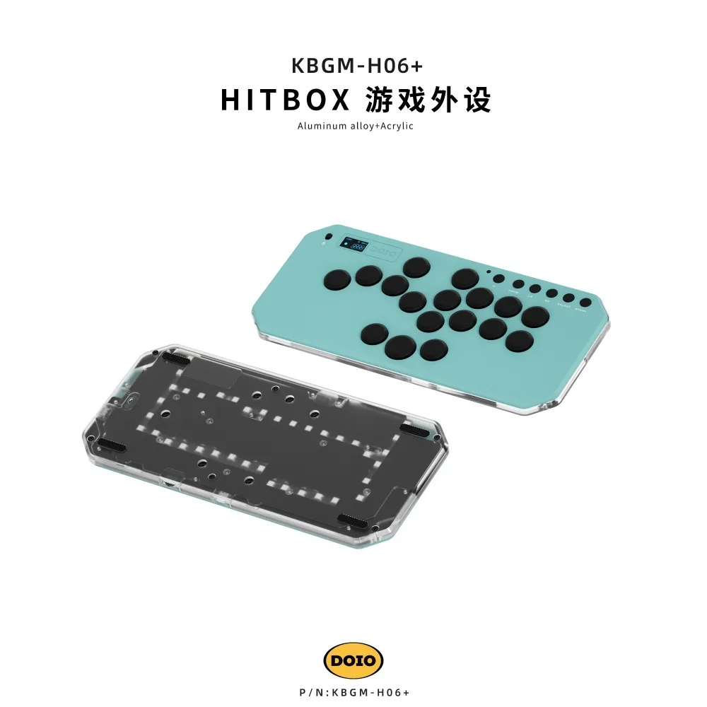 DOIO KBGM-H06+ Mechanical Keyboard Portable Wired HITBOX Gamer Keyboard for Street Fighter Ergonomics Gaming Accessories Gifts
