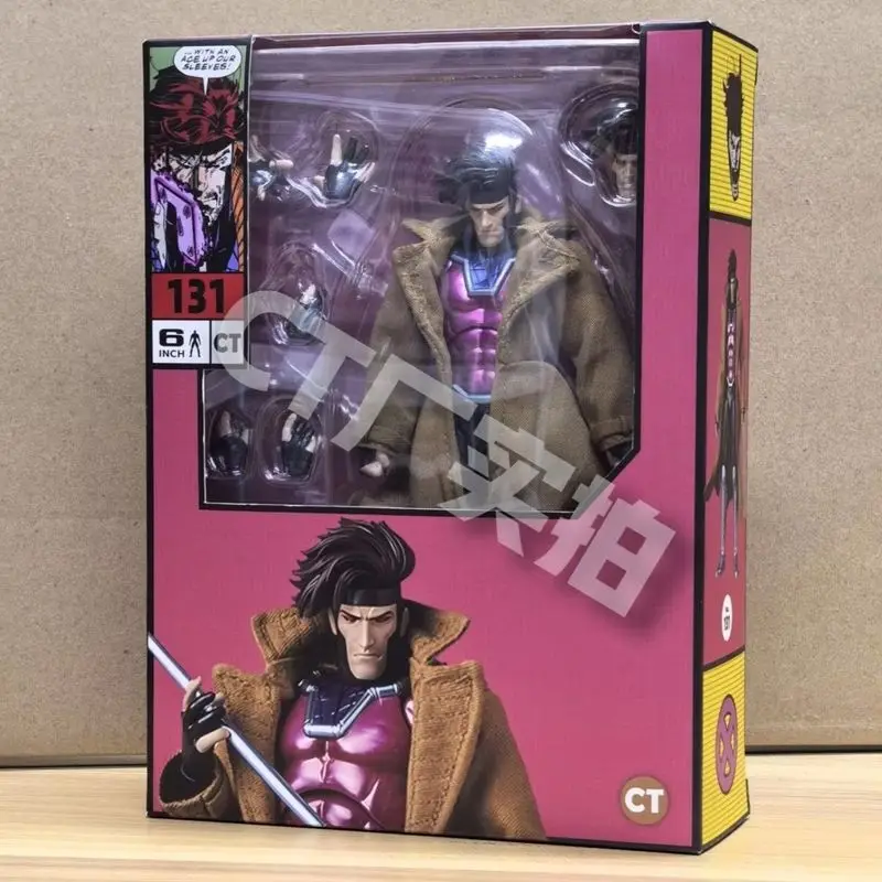 Novo ct brinquedos gambit mafex 131 figura de ação shf x-men wolverine figura estátua de pvc modelo estatueta brinquedo personalizado presentes de aniversário