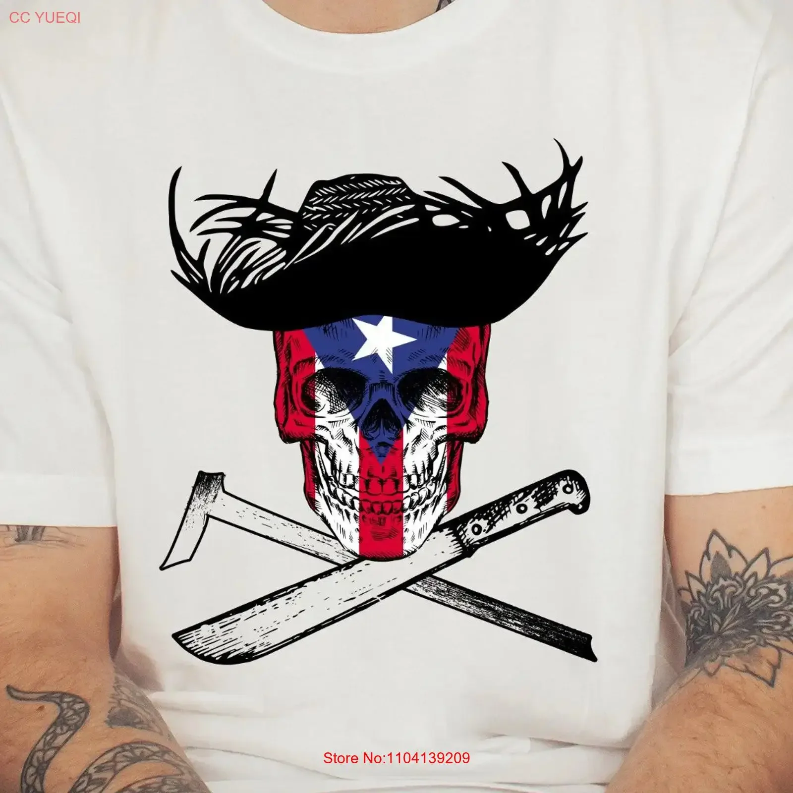 Puerto Rico T Shirt Jíbaro Skull Flag Rican s vintage Washed designer clothes Stretched Comfortable graphic fashion streetwear