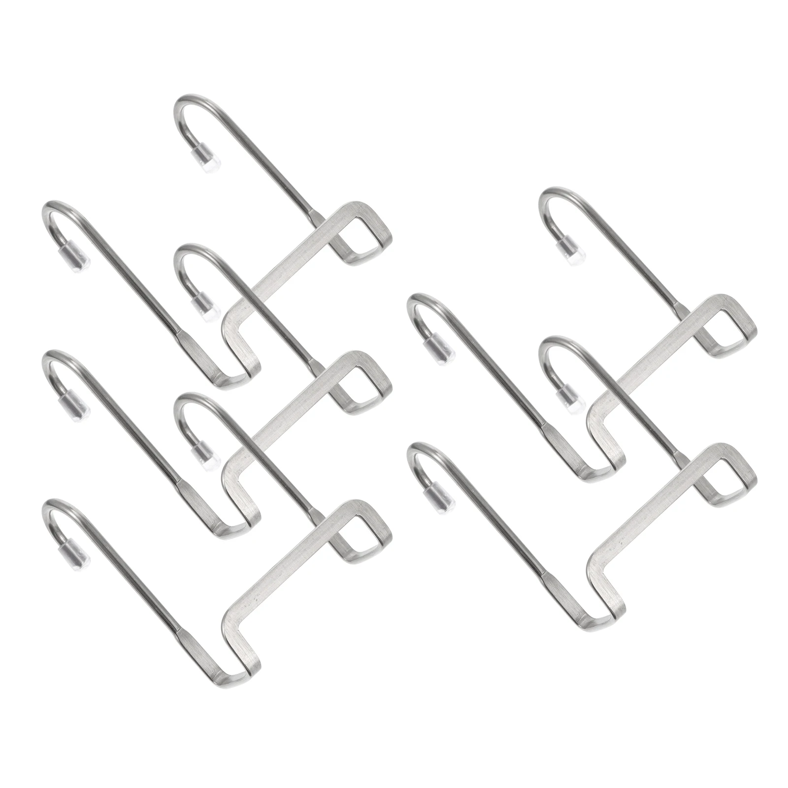 

5 Pcs Stainless Steel Hooks Bathroom Door Back Hanger Punch Free Coat Hooks Adjustable Hanging Home Decor ganize Clothes