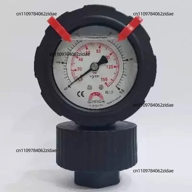 For SAFE GAUGE Pressure Gauge with PP Diaphragm, Acid & Alkali Resistant, Shockproof for PCB
