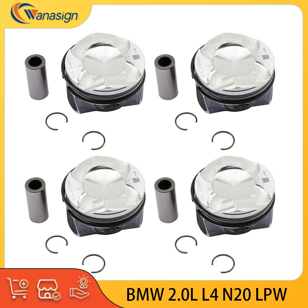 

AUTO ENGINE PARTS Piston Kits & Piston Ring Set For BMW 2 3 4 5 2.0L 2.0T L4 GAS 2.0 L T low power N20 2010-2021