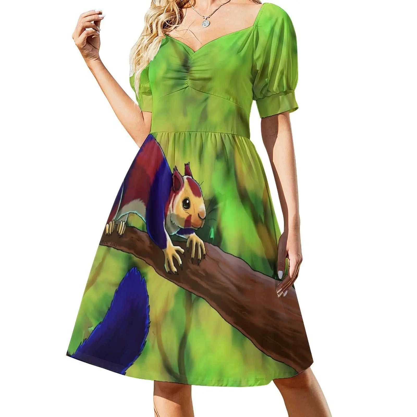 

Malabar Giant Squirrel Short-Sleeved Dress party dresses women birthday dress for women luxury 2025 women's summer clothing 2025