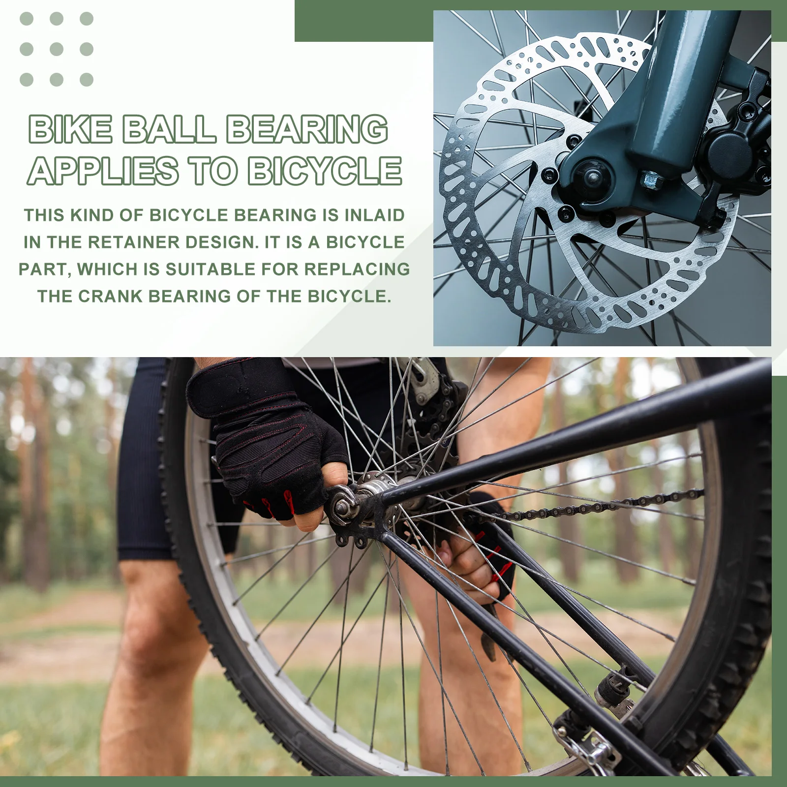 6 قطعة كرة الدراجة كرنك تحمل محامل الدراجة الفولاذ المقاوم للصدأ استبدال أجزاء الدراجة إصلاح الملحقات للدراجة الأمامية الخلفية