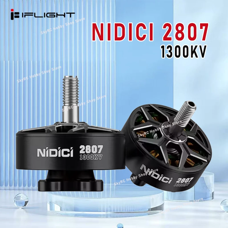 IFlight NIDICI 2807 1300KV Motor sin escobillas eje de 5 mm Compatible con hélice de 7 pulgadas para RC FPV Drone