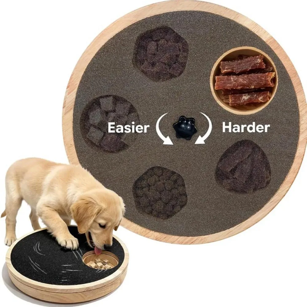 Wooden Dog Nail Scratch Board Anti-Slip Rotating Dog Paw Care File ...