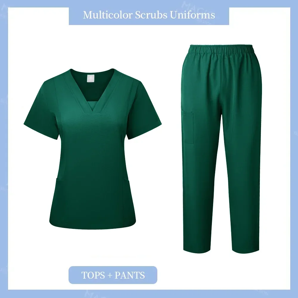 Dentist Nursing Work Clothes Medical Uniforms Men Women Beauty Salon Costume Nurse Workwear Clinical Doctor Surgical Tops Pants