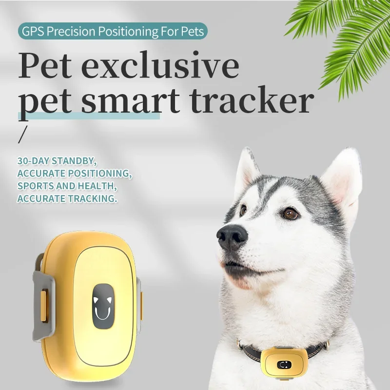 ZZAHTECH Yochong-G1 Pet Dog GPS Tracker Rechargeable 2.4G WIFI Tuya Smart APP Remote Control for Animals