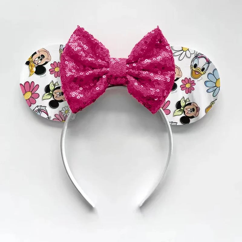 Big Size Classic DOT Bow Minnie Mouse Ears Headband Adult Kids Party Hairband Hot Festival Disney Park Trip DIY Hair Accessories