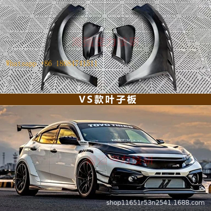 VS‑Style Full Body Kit Front Bumper Rear Lip Side Skirts Fenders FK8 2015‑2021 Hatchback Aftermarket Exterior Mod Parts
