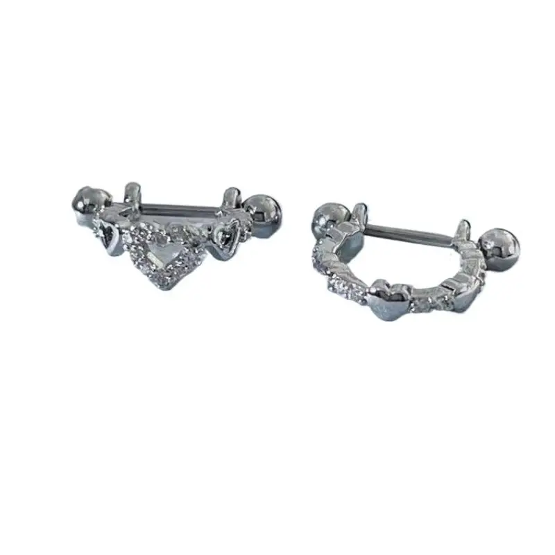 1 قطعة جديد الجوف خارج الحب الحلقي الأذن العظام مسمار موضة حساسة القرط للنساء Y2K مجوهرات بسيطة