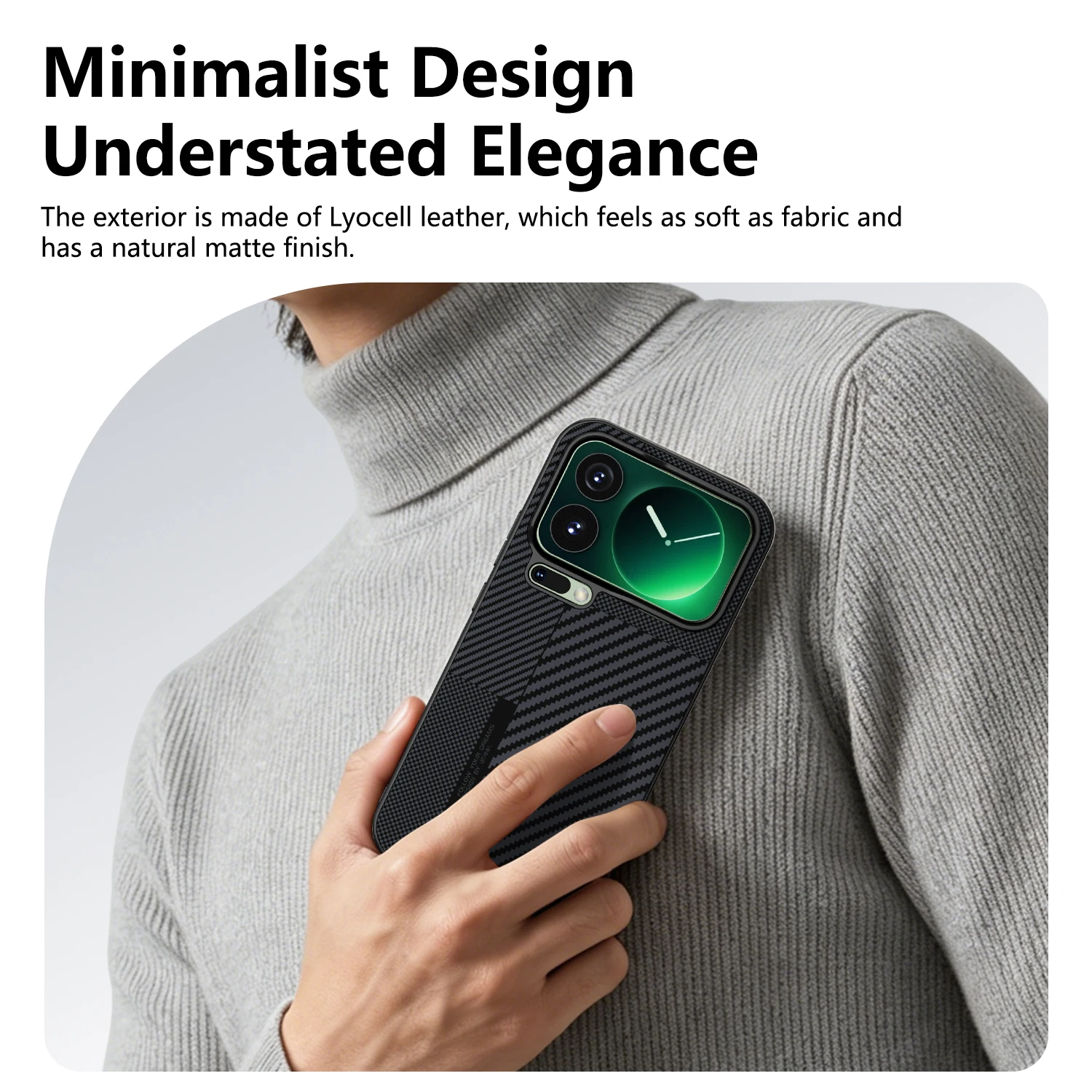 Funda Magnética con Carga Inalámbrica para Xiaomi 17Pro Max 17T Pro 17T, con Patrón de Fibra de Carbono y Lyocell, Compatible con Magsafe, Carcasa Protectora