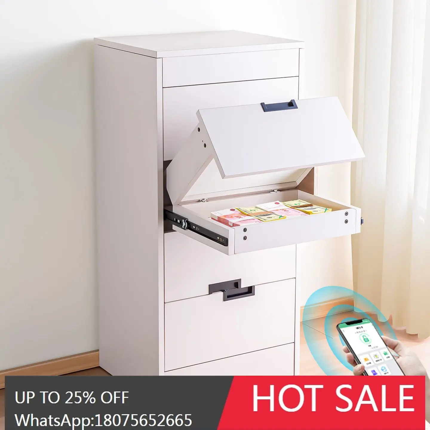 

MJY Hidden Grid Chest Multi-Functional Hidden Anti-Theft Large Capacity Safe Storage Cabinet