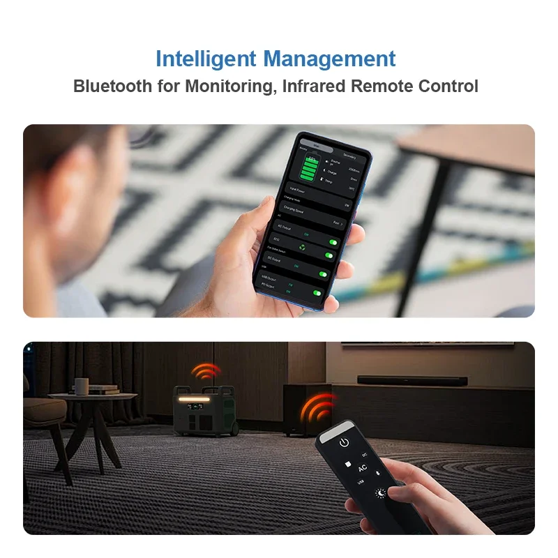 EPEVER 3600 واط 220 فولت 230 فولت الاتحاد الأوروبي التوصيل في الهواء الطلق التخييم مولد الطاقة الشمسية LiFePO4 بطارية محطة الطاقة الشمسية المحمولة #4