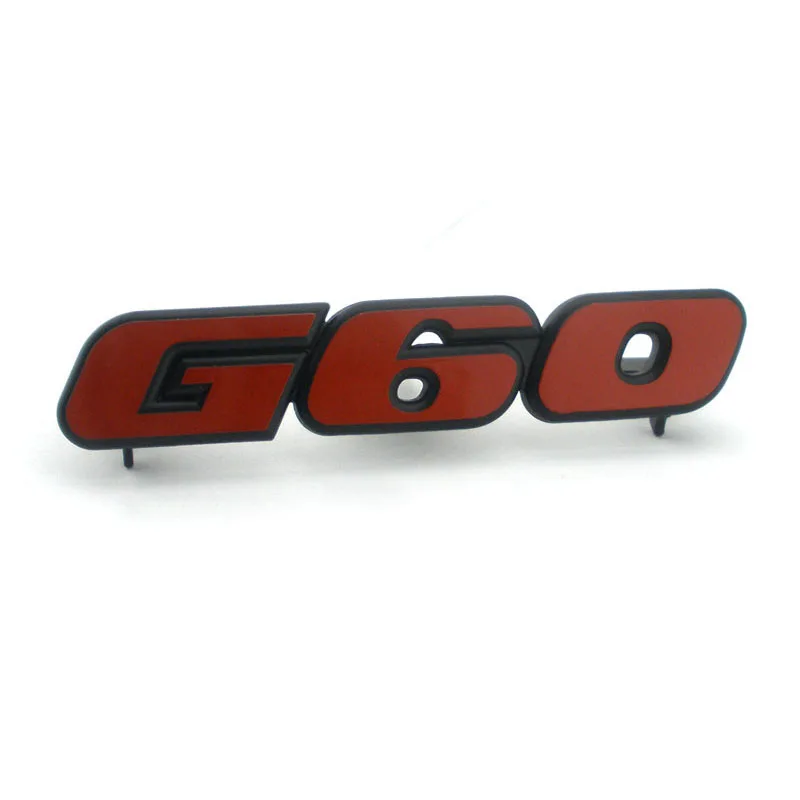 

Red front Grill Badge G60 auto letter grille Trunk Emblem 3d sticker for VW MK2 MK3 GOLF Volkswagen GTI Jetta Passat polo