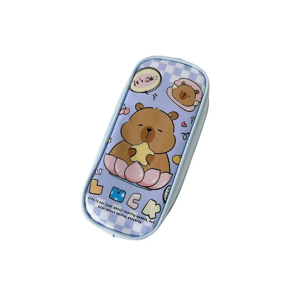 

Desktop Storage Cartoon Capybara Stationery Bag Large Capacity Stationery Capybara Pencil Case Animal Cosmetics Card Pen