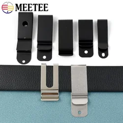 Meetee 2/5/10Pcs Metal Belt Clips Buckle Sheath Clip Clasp Wallet Key Hook Holster Waistband Belts Loop DIY Hardware Accessories