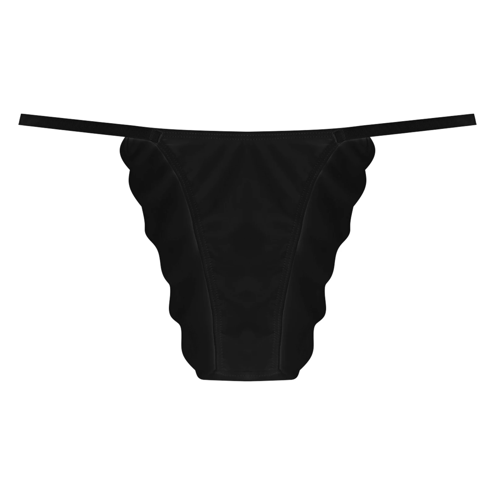 Cuecas sexy de cintura baixa para mulheres, maiô, cós espaguete, cor sólida, calcinha sem costura ultrafina, pijamas, clubwear