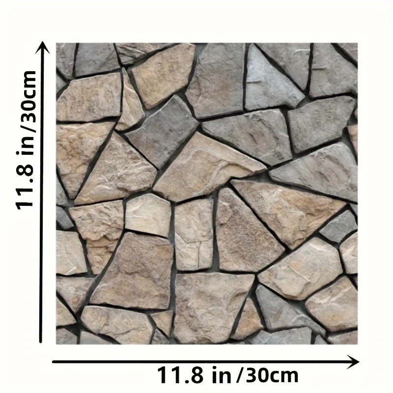 20 قطعة يشبه الرخام ثلاثية الأبعاد بلاط الطوب الرمادي ملصقات جدار ذاتية اللصق مقاوم للماء لوحة قابلة للإزالة للحمام المطبخ الموقد
