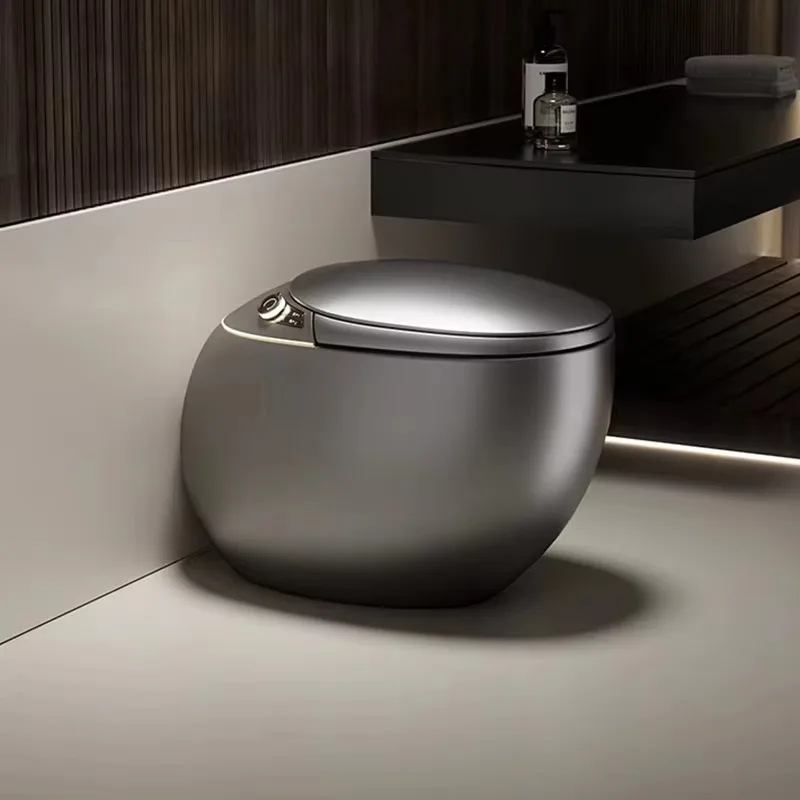 

High Quality Orange Grey Color Electric Automatic Self Cleaning Integrated Egg Shaped Intelligent Toilet