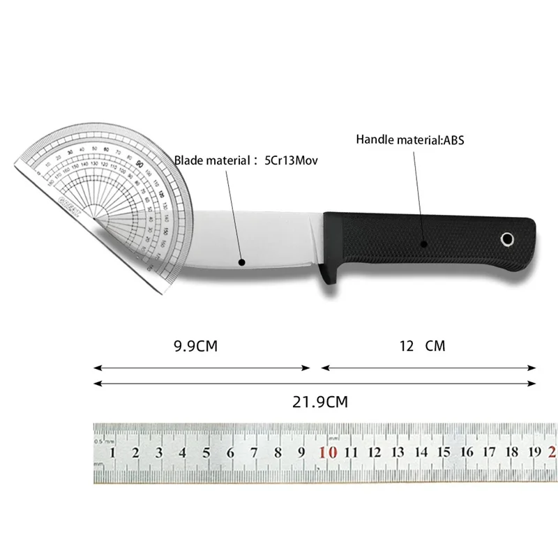 Straight F1 Knife ABS Handle 5Cr13Mov Blade Outdoor Hunting Camping Survival Cutting Tactical Combat Fixed Blade EDC Knives Tool