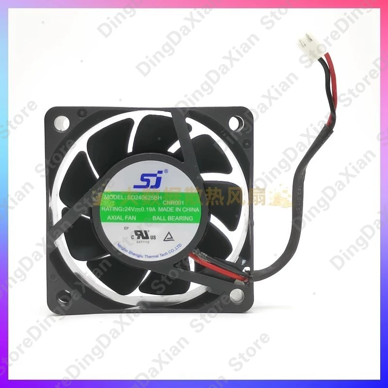 

S For SJ SD240625BH 6025 DC24V 0.19A 6CM 2-Pin Inverter Cooling Fan 1pcs