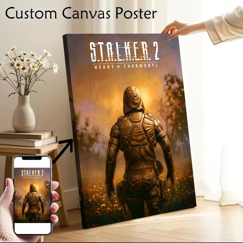 S.T.A.L.K.E.R. 2 Heart of Chornobyl Poster Customizable Printed Canvas Painting for Pictures Wall Art Decor Luxury Wand Deko