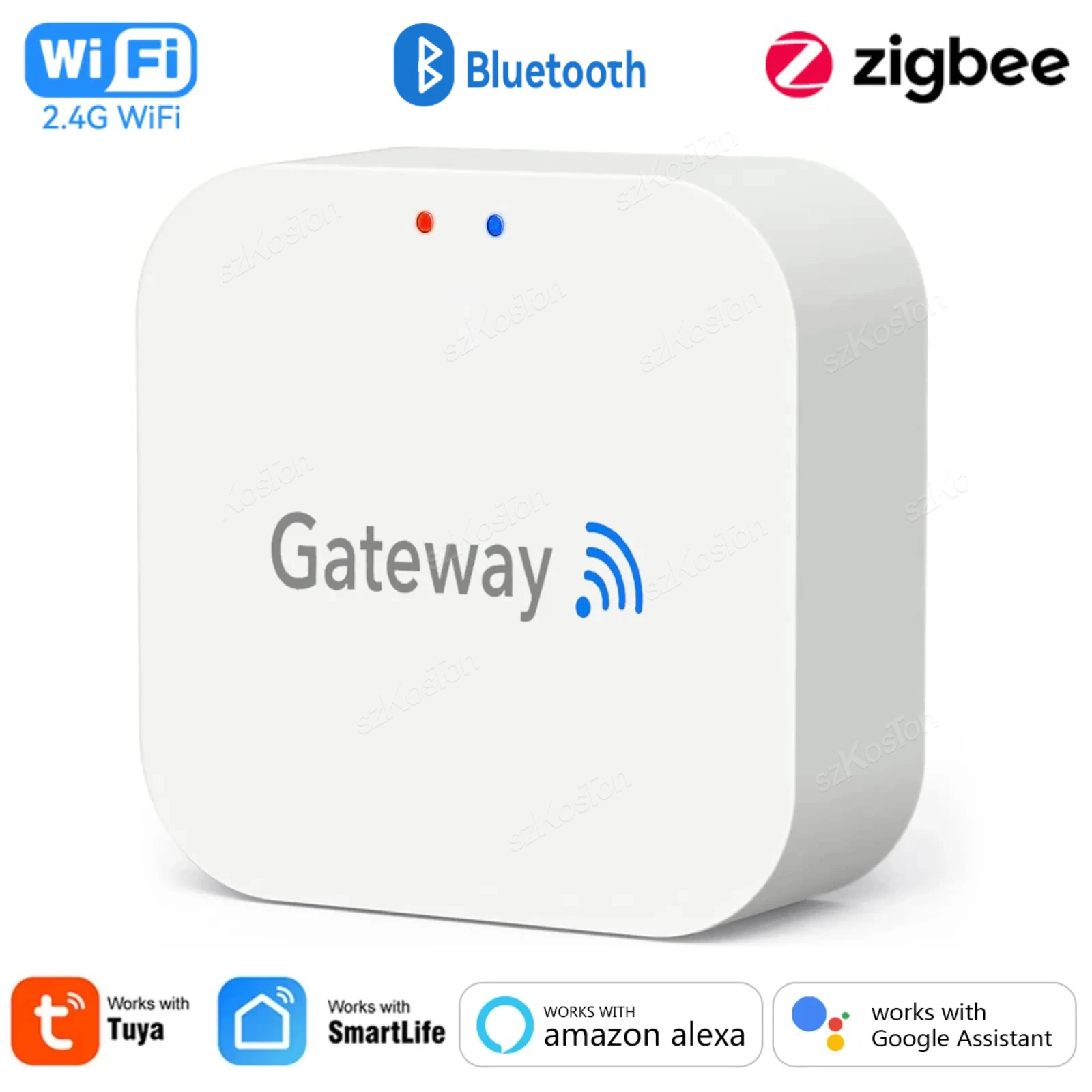 Tuya Smart Life Multi-โหมด GATEWAY Smart Home Automation HUB ZigBee WiFi สะพานบลูทูธตาข่ายควบคุมเสียงสําหรับ Alexa Google