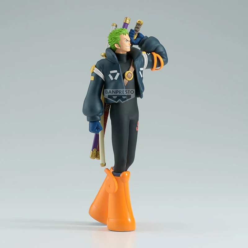 Figuras originales de Anime 17cm BANPRESTO ONE PIECE DXF Roronoa Zoro ver. EGGHEAD Anime figuras en miniatura de juguete adornos regalos