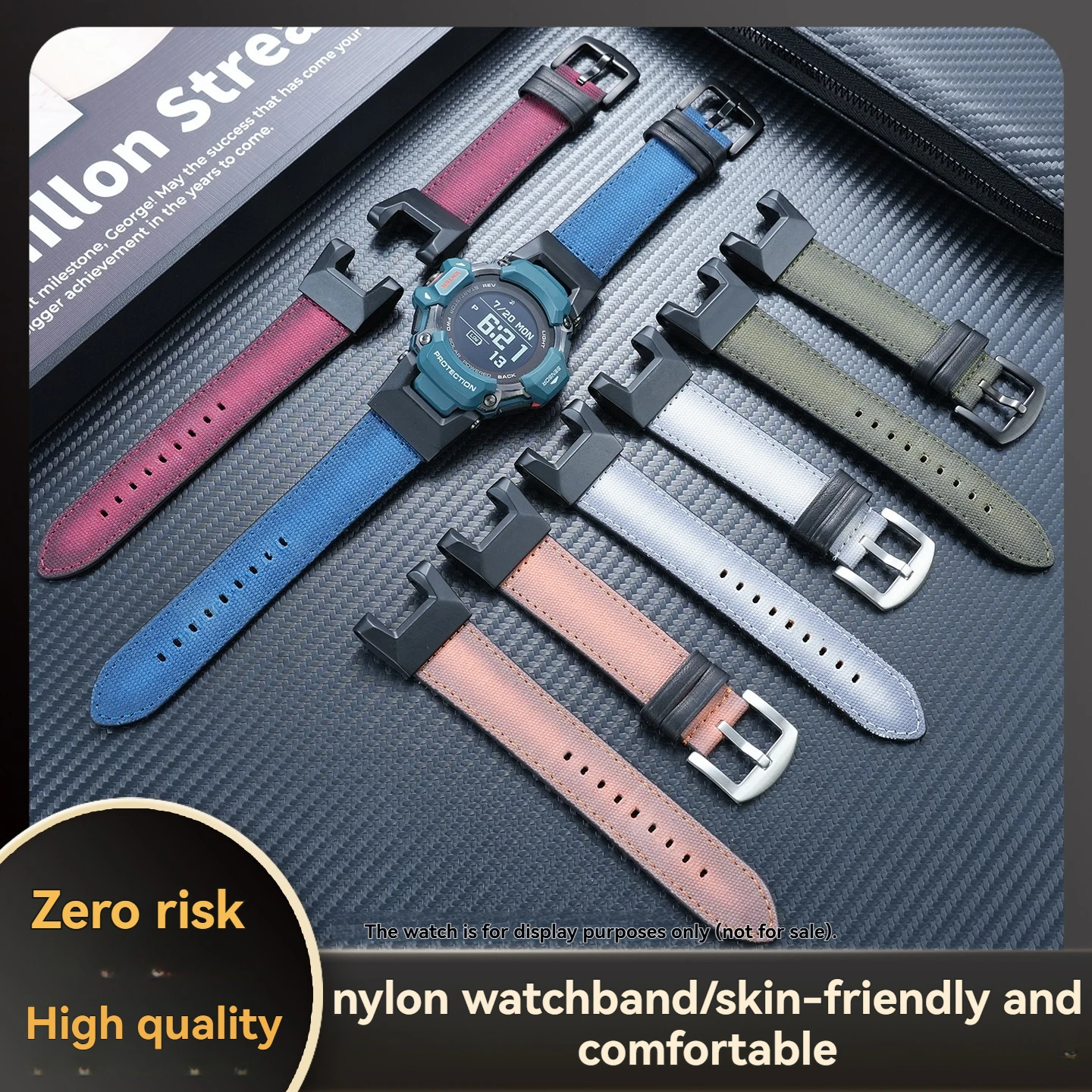 Suitable for Casio GBD-H2000 series bracelet modification and upgrade soft canvas nylon watch strap accessories special model
