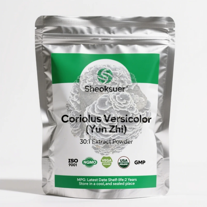 

Индивидуальный экстракт индейского хвоста Yunzhi 30:1, пропорционная упаковка, оптовая упаковка, сумка из алюминиевой фольги