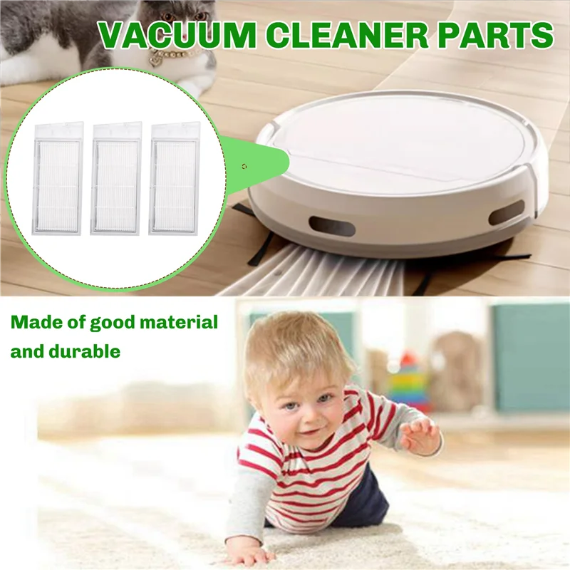 تسوق منزلي 3 قطع لـ ROIDMI EVE Plus جهاز آلي لتنظيف الأتربة فلتر HEPA ملحقات المكنسة الكهربائية المنزلية