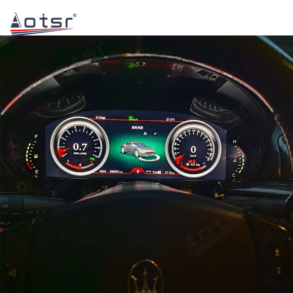 For Maserati GT 2022 2023 2024 2025 Virtual Cockpit Speed Meter LCD Cluster Instrument Panel Multimedia Player Dashboard