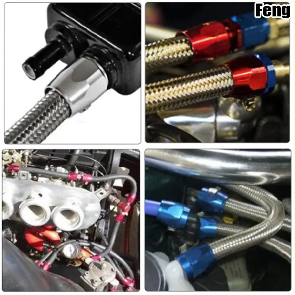 

2Pcs Metal Car End Oil Fuel Hose Clamp AN4 AN6 AN8 AN10 AN12 End Fuel Pipe Clip Oil Water Tube Hose Fittings Finisher Clamp